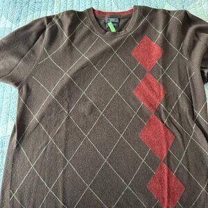 Men's XL cashmere argyle sweater